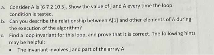 Solved Consider the following code (array A is an array of | Chegg.com