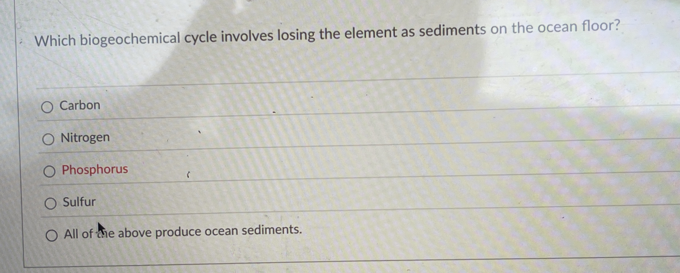 Solved Which biogeochemical cycle involves losing the | Chegg.com