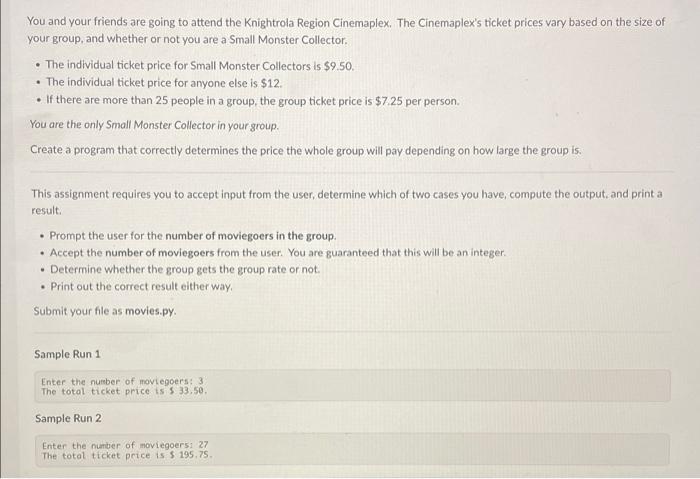 Solved Write the code in Python. Please write the code using | Chegg.com