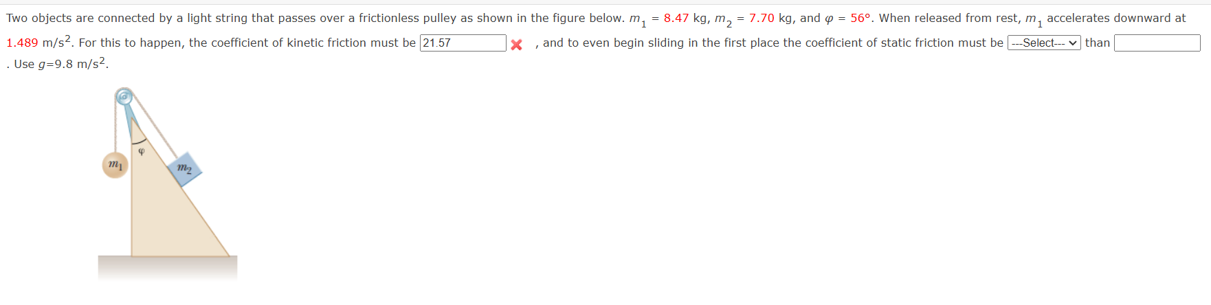 Solved Two objects are connected by a light string that | Chegg.com