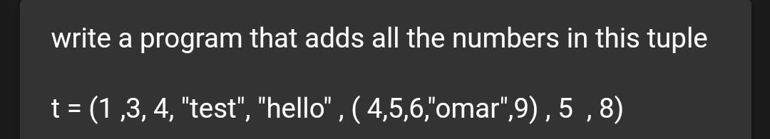 Solved write a program that adds all the numbers in this | Chegg.com