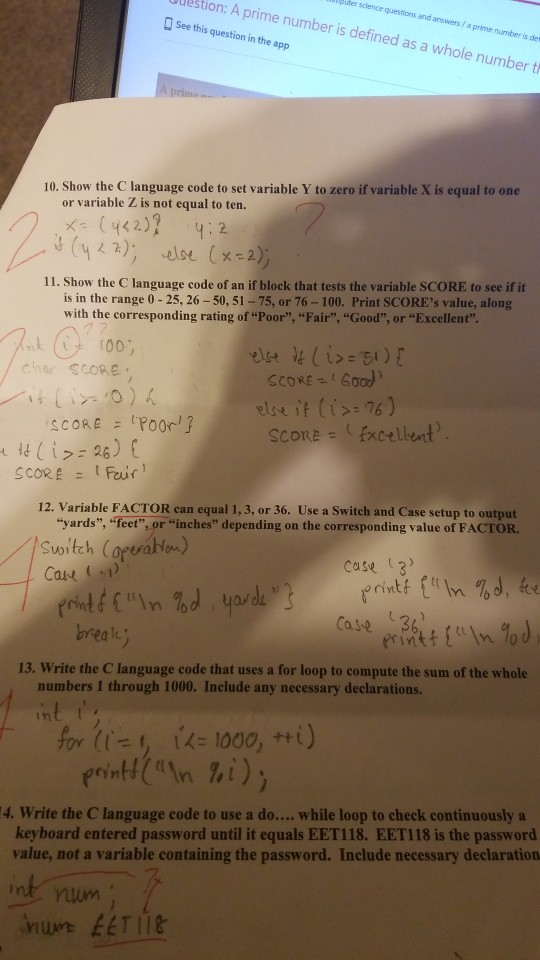 Solved uter science questions and answers/a prime number is