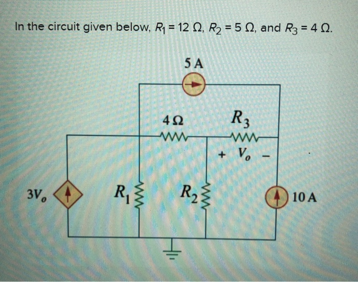 Solved In the circuit given below, R1 = 12 12, R2 = 5 N, and | Chegg.com