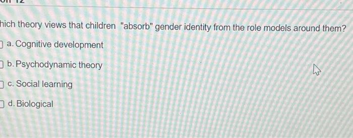 Solved hich theory views that children 