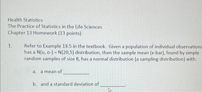 Solved Health Statistics The Practice of Statistics in the | Chegg.com