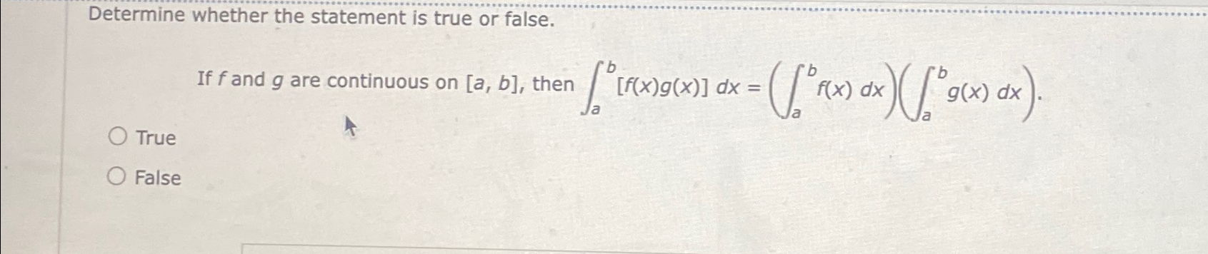 Solved Determine whether the statement is true or false.If f | Chegg.com