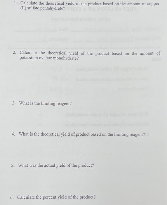 Solved Mass of copper (II) sulfate pentahydrate = 3.10 Mass