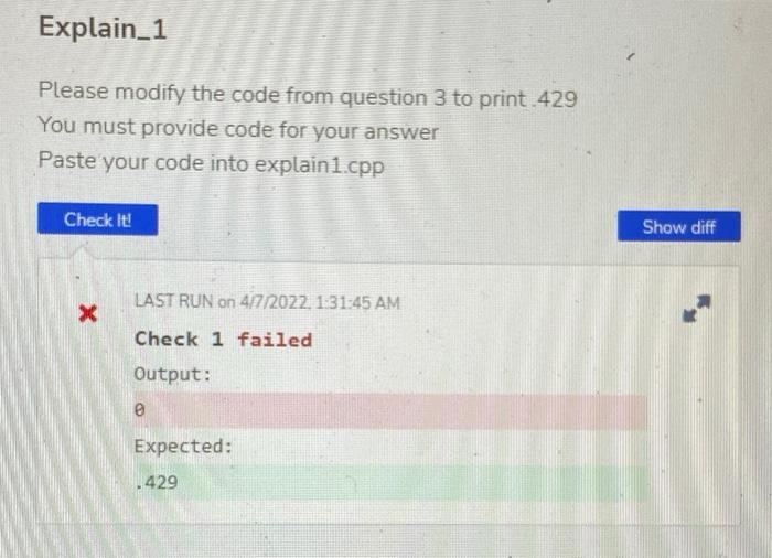 Solved Explain_1 Please modify the code from question 3 to | Chegg.com