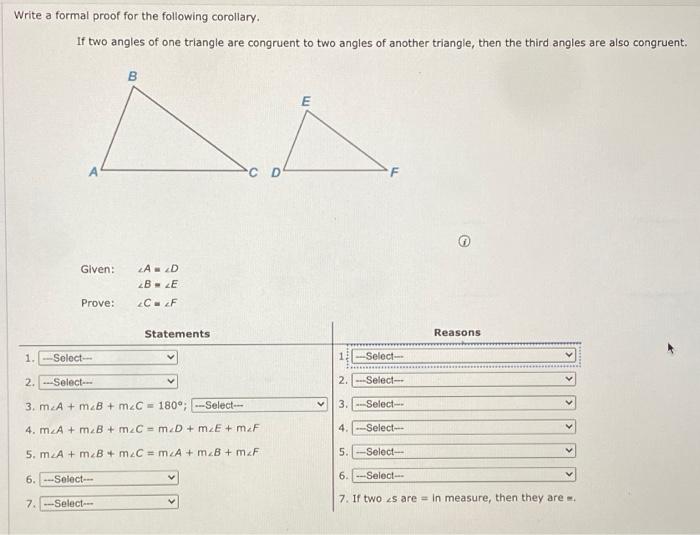 Solved Write a formal proof for the following corollary. If