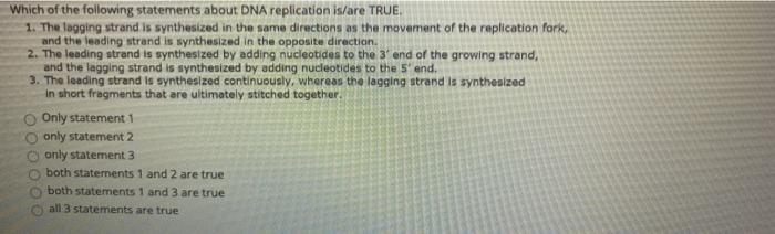 Solved Which of the following statements about DNA | Chegg.com