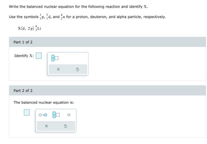 Solved Write The Balanced Nuclear Equation For The Following | Chegg.com