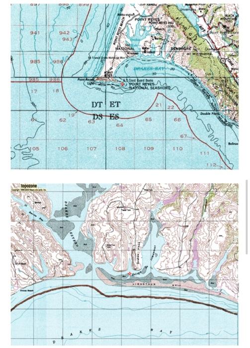 Solved Point Reyes National Seashore Quadrangle 1. The Point | Chegg.com