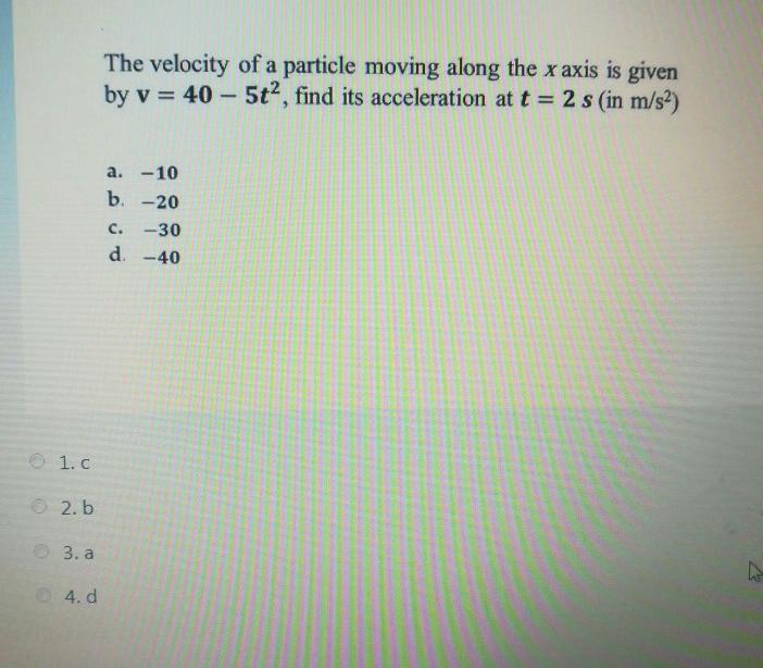 Solved The velocity of a particle moving along the x axis is | Chegg.com