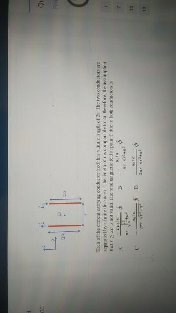 Solved 00 0 29 . Each of the current carrying conductor | Chegg.com