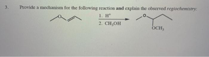 Solved 1. (i) Give A Mechanism For The Following Reaction : | Chegg.com