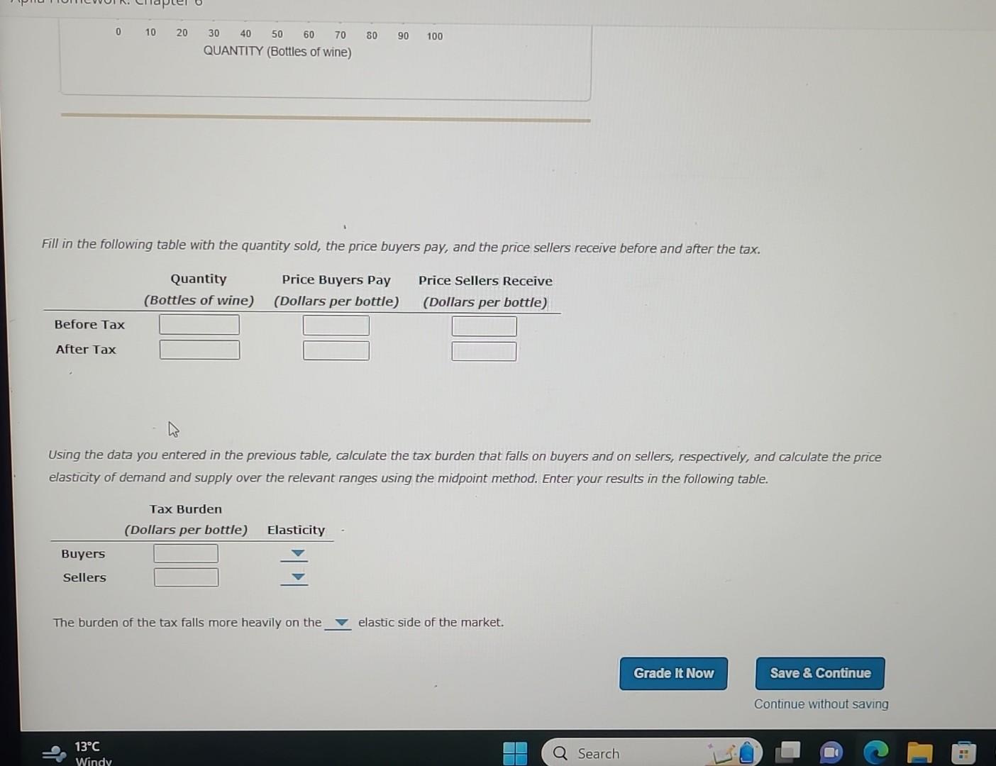 Solved For Wihe. Suppose the government institutes a tax of | Chegg.com
