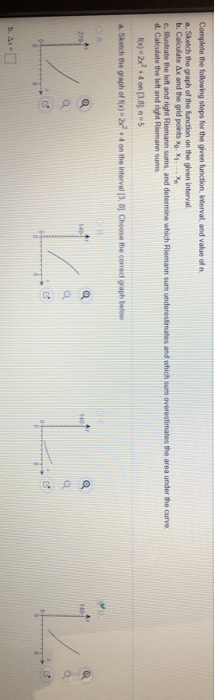 Solved Complete the following steps for the given function | Chegg.com