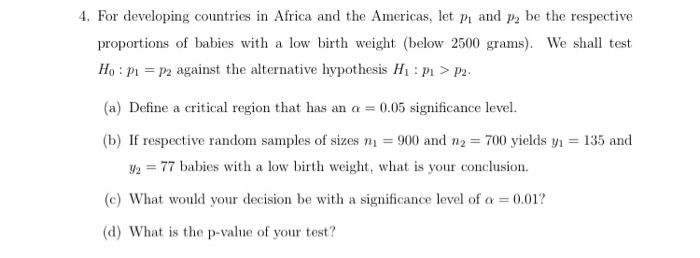 Solved 4. For developing countries in Africa and the | Chegg.com