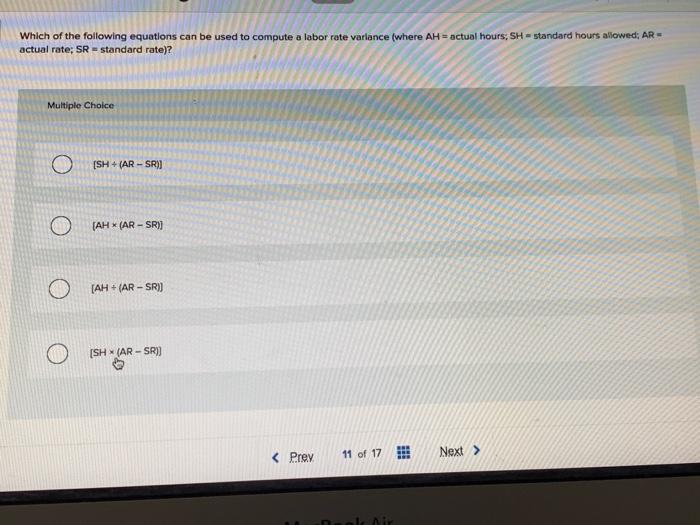Solved Which of the following equations can be used to | Chegg.com