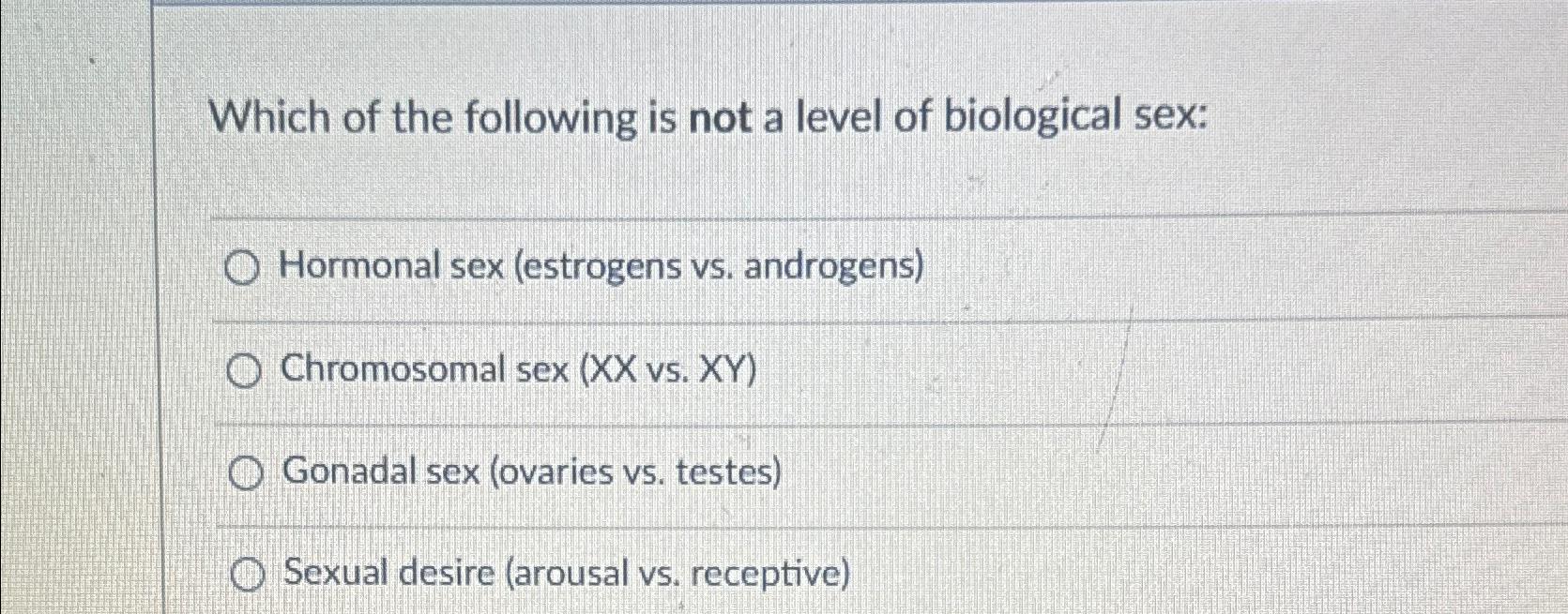 Solved Which Of The Following Is Not A Level Of Biological