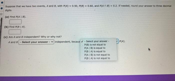 Solved Ons Question 16 Of 25 Suppose That We Have Two | Chegg.com