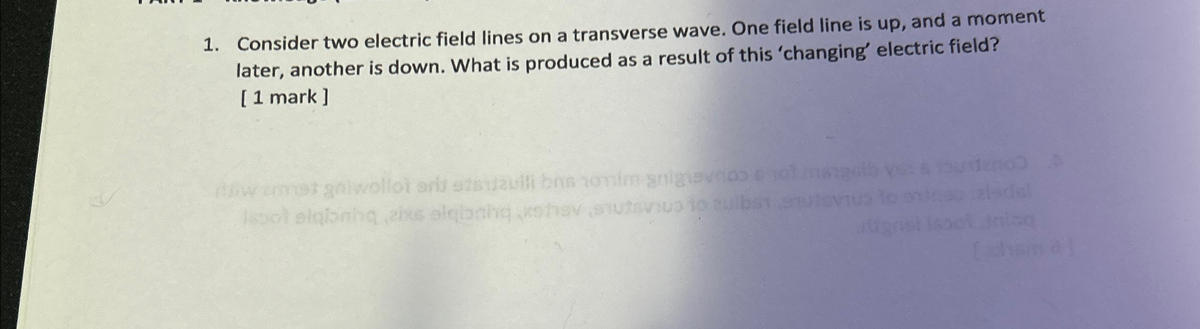 Solved Consider Two Electric Field Lines On A Transverse Chegg Com