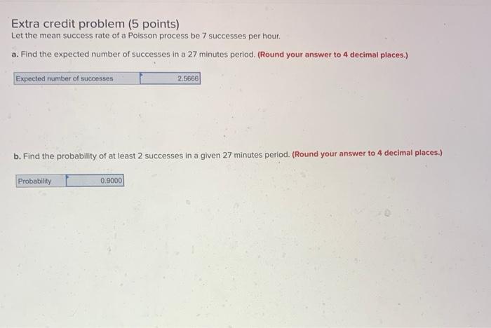 Solved Extra credit problem (5 points) Let the mean success | Chegg.com