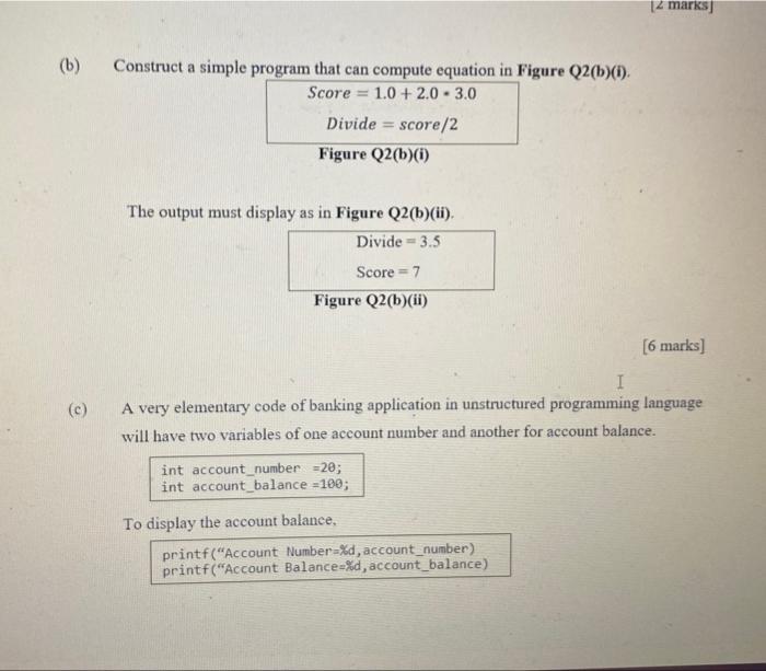 Solved (b) (c) Construct A Simple Program That Can Compute | Chegg.com