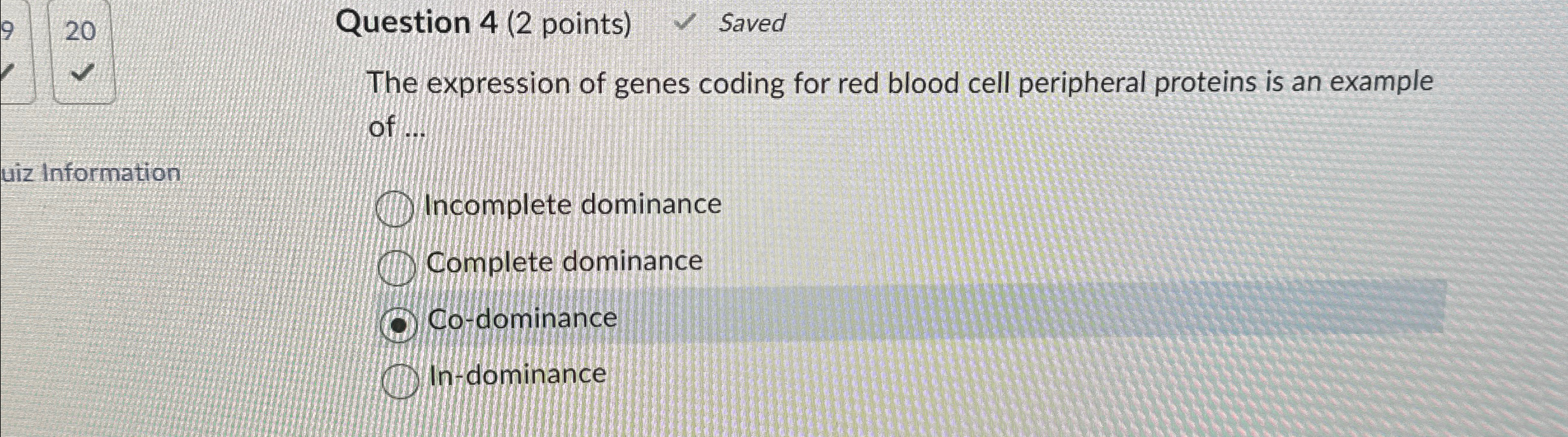 Solved Question 4 (2 ﻿points)SavedThe expression of genes | Chegg.com