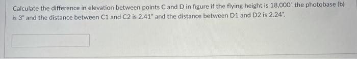 Solved Calculate the difference in elevation between points | Chegg.com