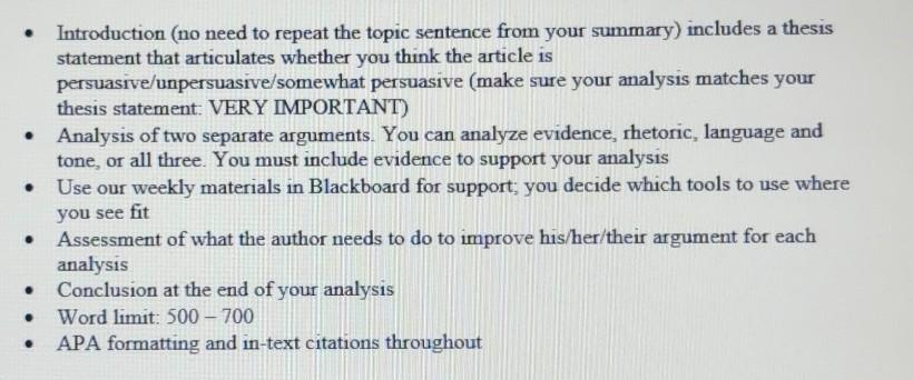 analyze the use of topic and summary sentences