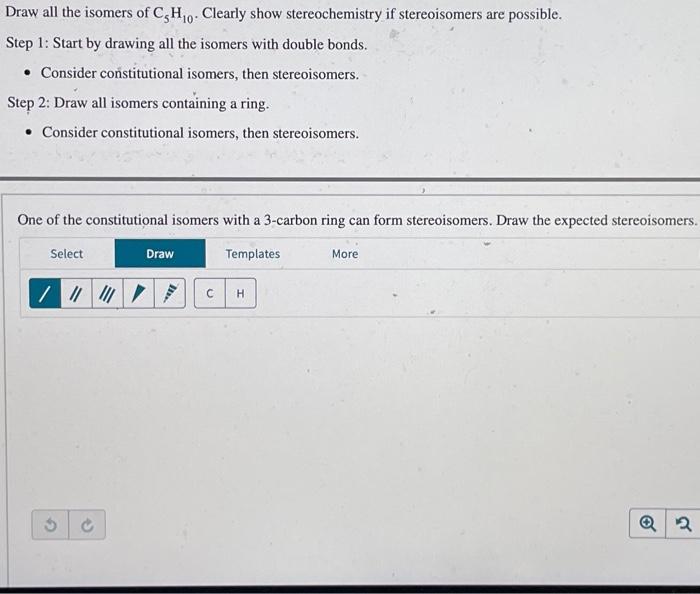 Solved Draw all the isomers of C5H10. Clearly show | Chegg.com