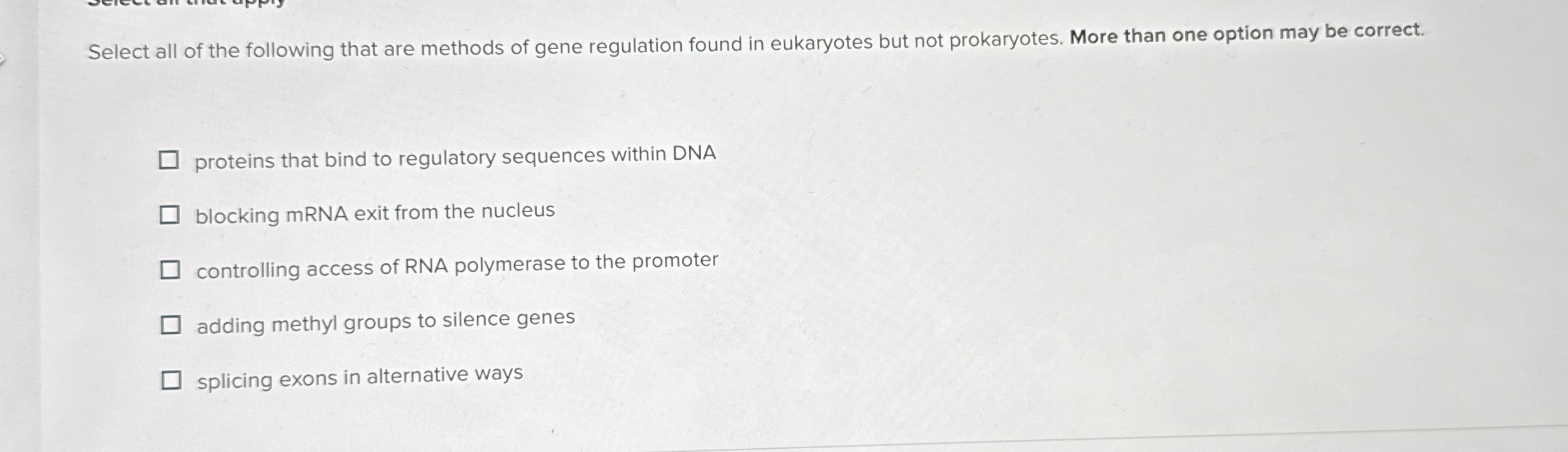 Solved Select all of the following that are methods of gene