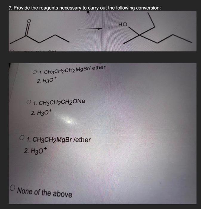 Solved 1. Which of the following reactions can be used to | Chegg.com
