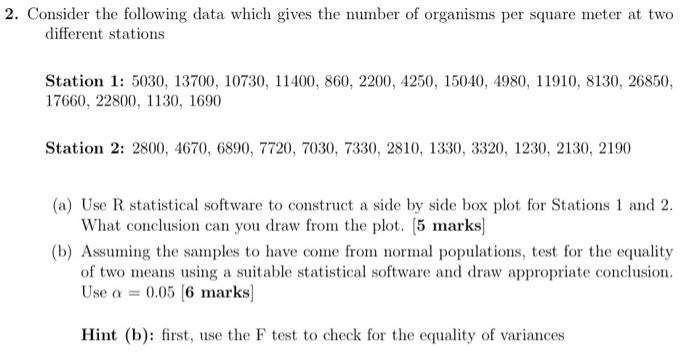 Solved Consider the following data which gives the number of | Chegg.com