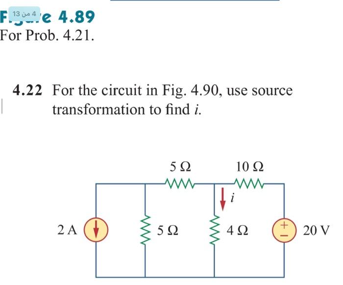 Solved Section 4.4 Source Transformation 4.20 Use source | Chegg.com