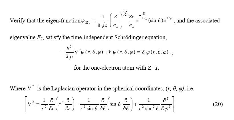 Solved 1 Z 2a. Verify that the eigen-functiony 211 z 8 Vaa