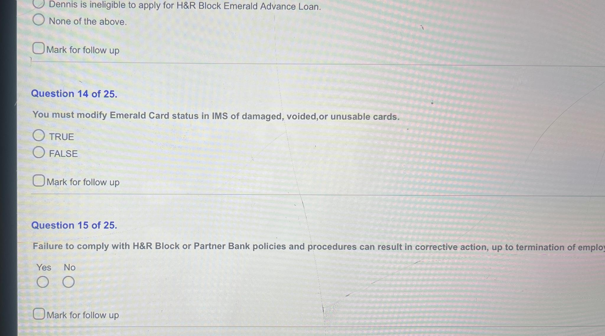 Solved Dennis is ineligible to apply for H&R Block Emerald