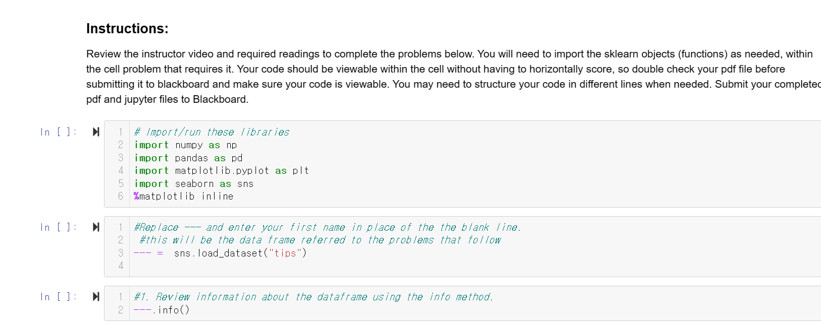 Solved Instructions: Review the instructor video and | Chegg.com