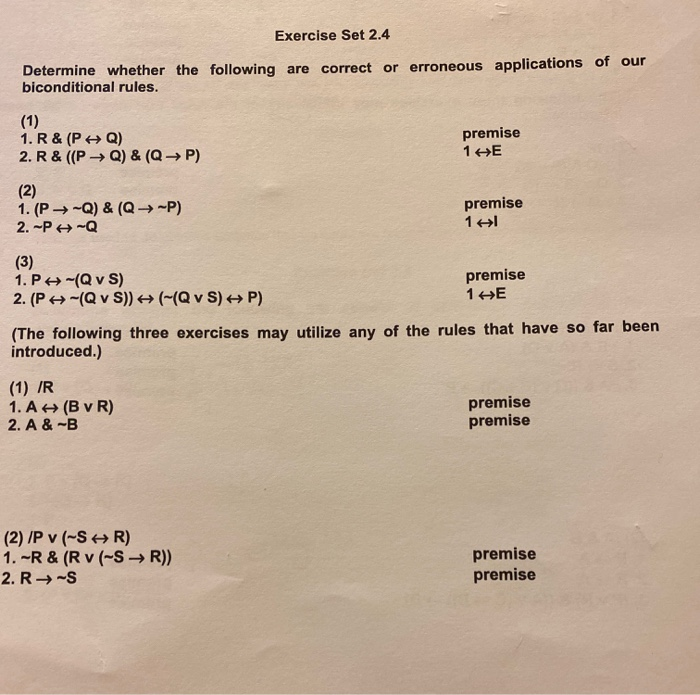 Solved Exercise Set 2 4 Determine Whether The Following Are Chegg Solved Exercise Set 2 4 Determine Whether The Following Are Chegg