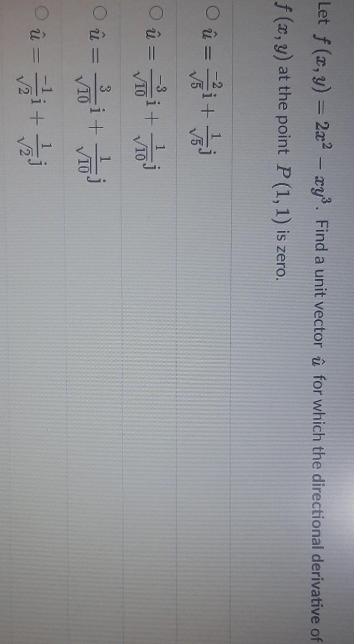 Solved Let F X Y 2x2 Xy Find A Unit Vector U For Wh Chegg Com