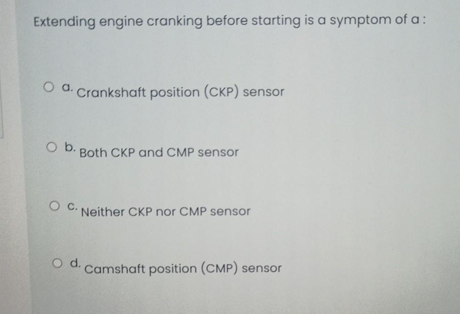 Solved The frequency output of a digital MAP sensor is