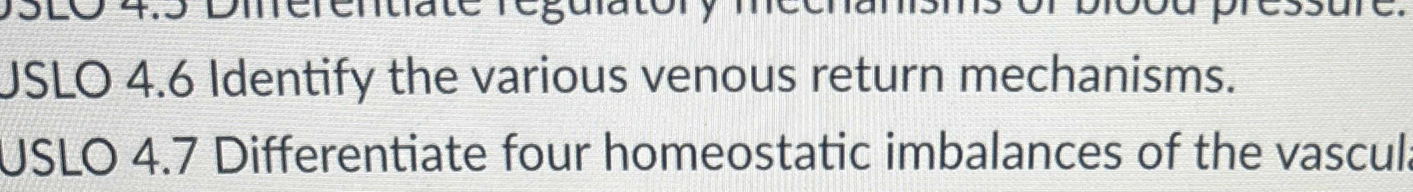 Solved JSLO 4.6 ﻿Identify the various venous return | Chegg.com