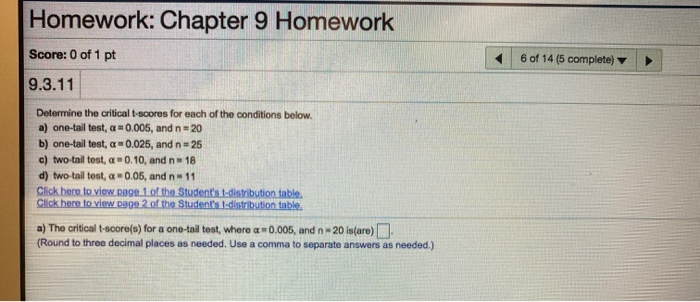 Solved Homework: Chapter 9 Homework Score: 0 of 1 pt 6 of 14 | Chegg.com