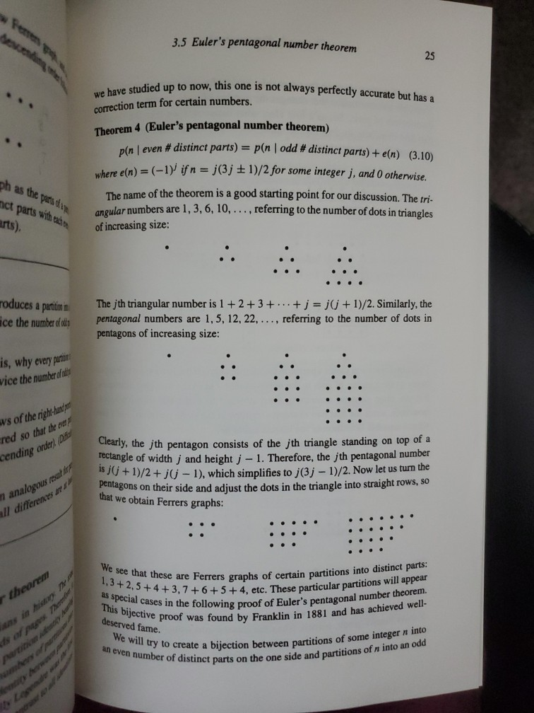 39. If P is a partition of n, define the cardinality