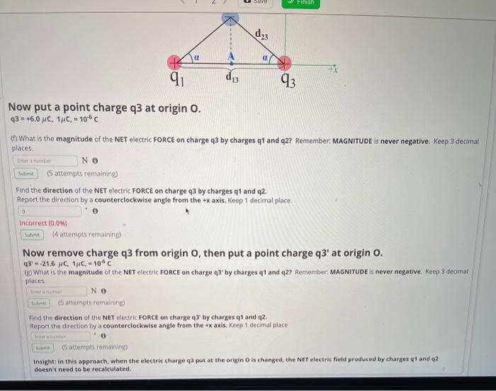 Solved Electric Field - 3 Point Charges on a Triangle Case 1 | Chegg.com