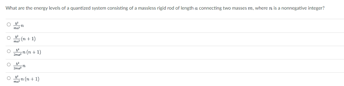 Solved What are the energy levels of a quantized system | Chegg.com