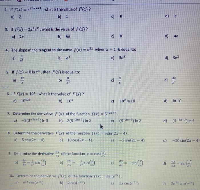 Solved 2 If F X Q X 1 What Is The Value Of F 1 Chegg Com