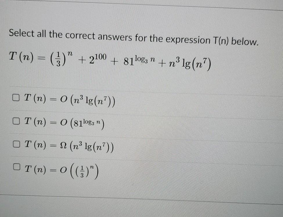Solved Select all the correct answers for the expression | Chegg.com