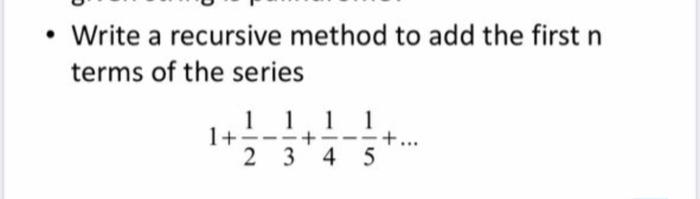 Solved Write a recursive method to check whether a given | Chegg.com